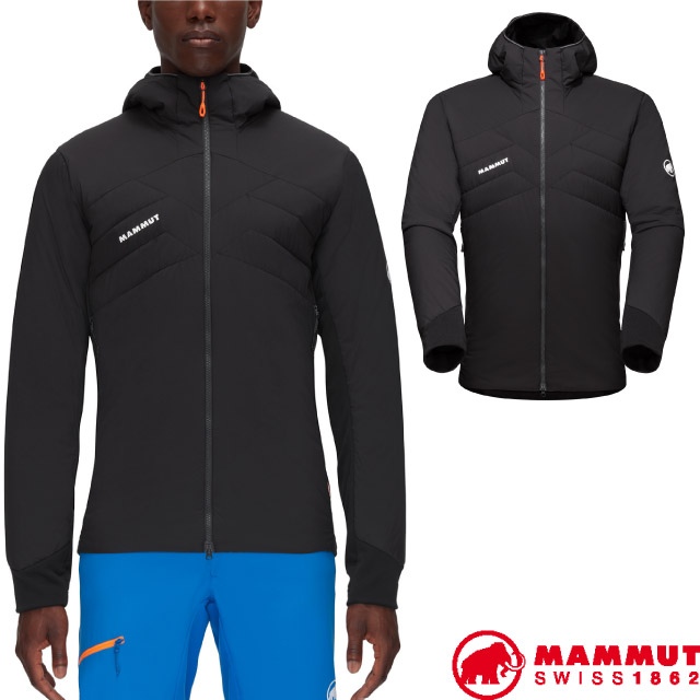 【MAMMUT 长毛象】男 Rime Light 防风防泼水连帽保暖外套/1013-02150-00189 黑/幻影黑✿30E010